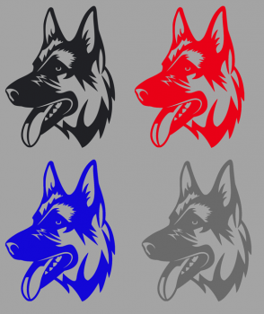 Aufkleber Schäferhund